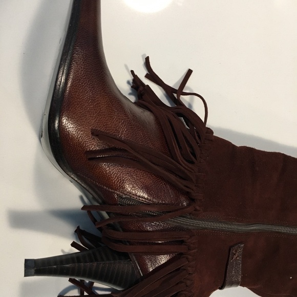 Women’s Brown Suede and Leather Boots - Picture 7 of 8